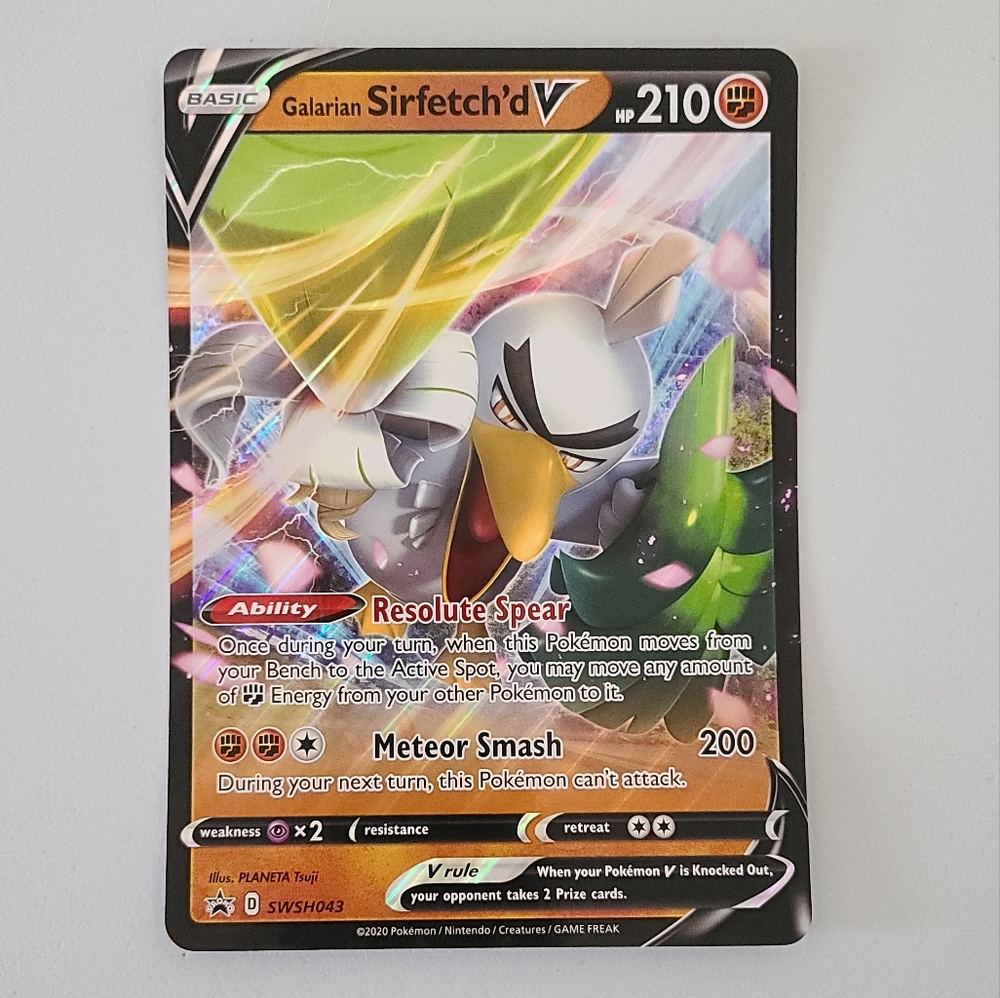 Pokémon TCG Galarian Sirfetch'd V Jumbo Card